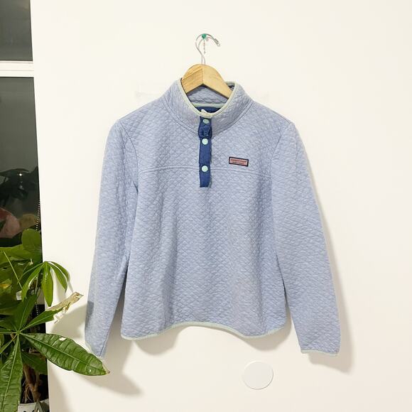 Vineyard Vines Blue Diamond Quilted Shep Shirt Size Large - Picture 1 of 6